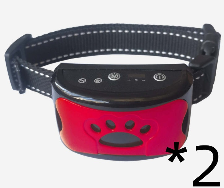 Collier de dressage pour chien, étanche, électrique, télécommande, rechargeable, anti-aboiement, avec son de vibration et de choc